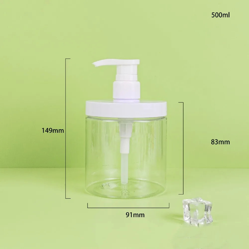 distributeur savon liquide 500 1000 ml pompe bouteille transparent moderne rechargeable