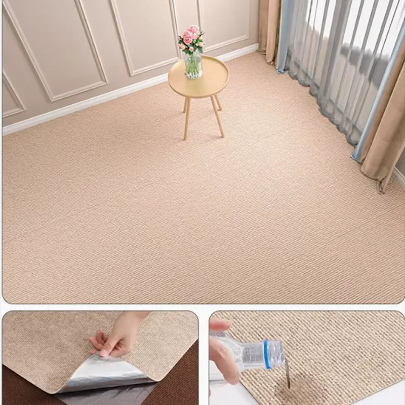 tapis rayures horizontales texture tridimensionnelle 40cm 300cm gris foncé gris clair moderne minimaliste adhésif
