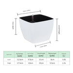 pots plantes autoarrosants indicateurs eau moderne thermomètre pieds boisDecoration intérieure blanc noir vert rond