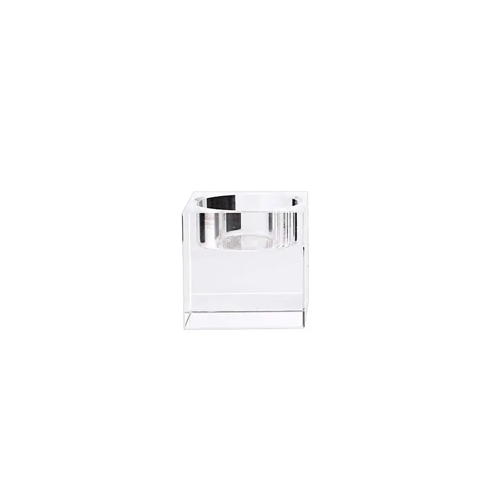 supports bougies transparents moderne décoration maison brillants rectangulaires différentes tailles