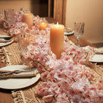 guirlande fleurs cerisier artificielles roses soie decoration mariage anniversaire exterieur romantique floral
