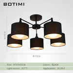 lampe suspendue moderne toile lin blanc noir beige opacité montage encastré led flux lumineux