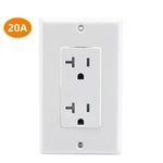 prise électrique moderne places blanc noir 15A 20A vis fixations