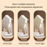 lampe pliable rechargeable led horloge usb moderne blanc étudiant économieénergie