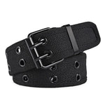 ceinture toile beige perforée boucle métallique décontracté sport outdoor unisexe