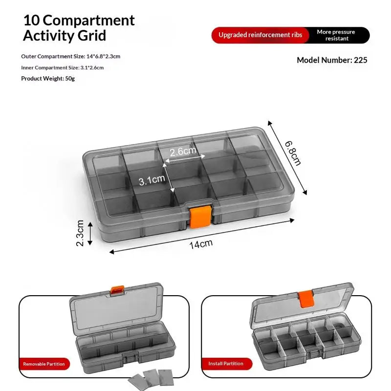 boîtes rangement détachables gris orange modernes compartiments outils bricolage maison organisation bijoux