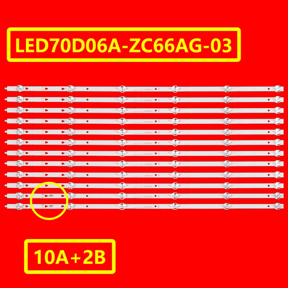 barres led blanc modernes 12 pièces kit télévision smart