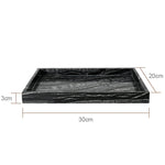 ensemble accessoires salle bain marbre noir rangement brosse dents dentifrice moderne luxe