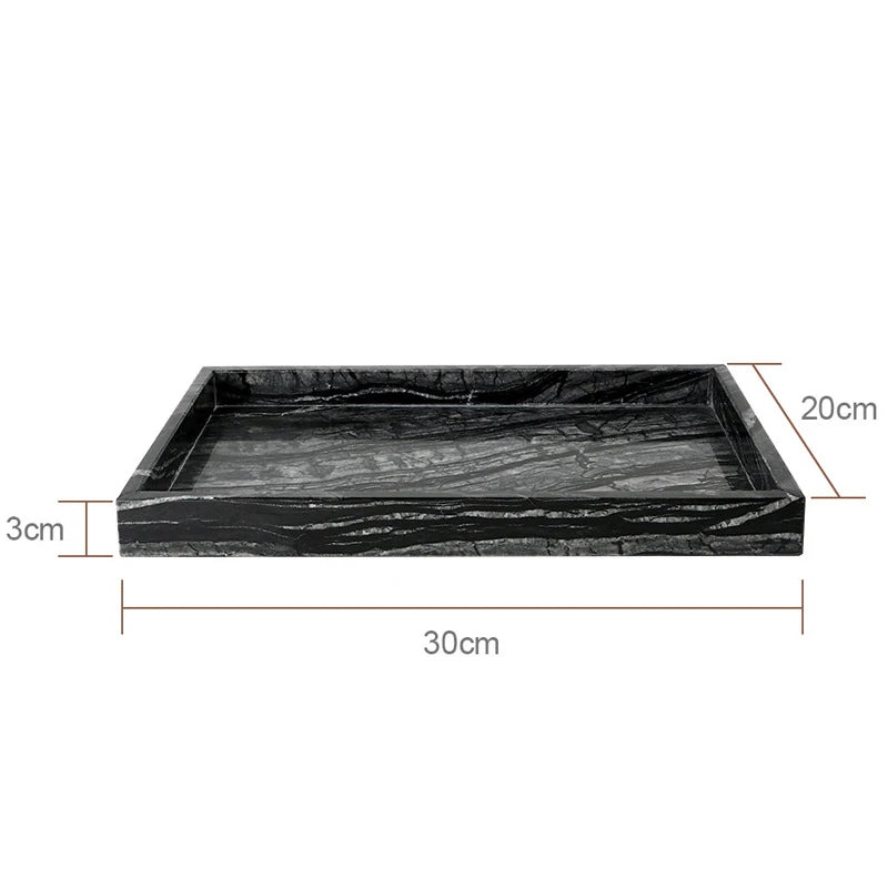 ensemble accessoires salle bain marbre noir rangement brosse dents dentifrice moderne luxe