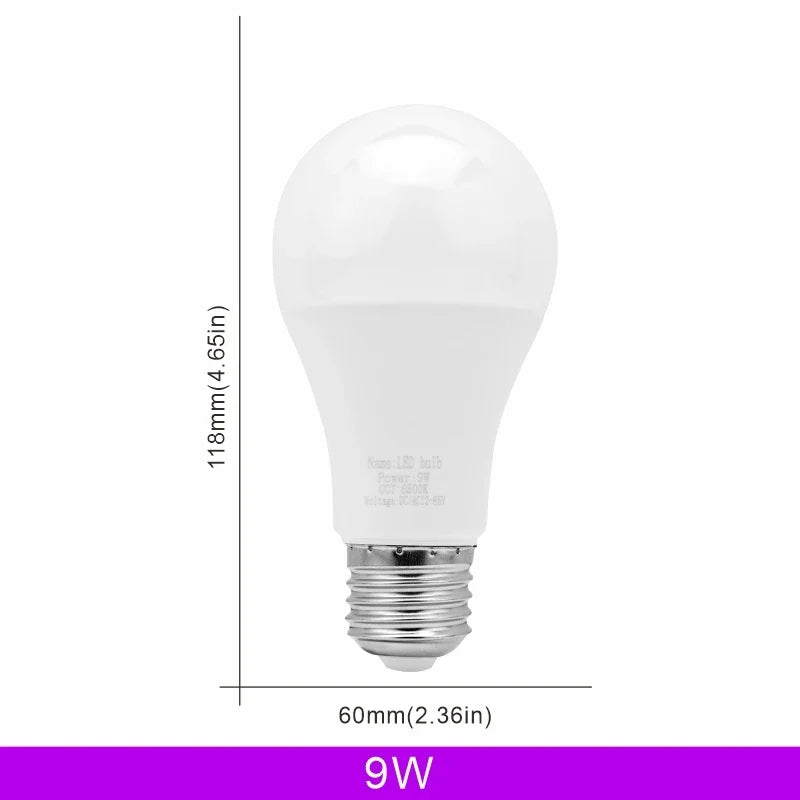 ampoule led e27 basse tension 12v 85v blanc froid chaud décoration salon moderne