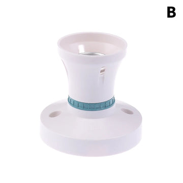 support lampe led e27 moderne douille abs blanc turquoise résistante chaleur trois minimaliste