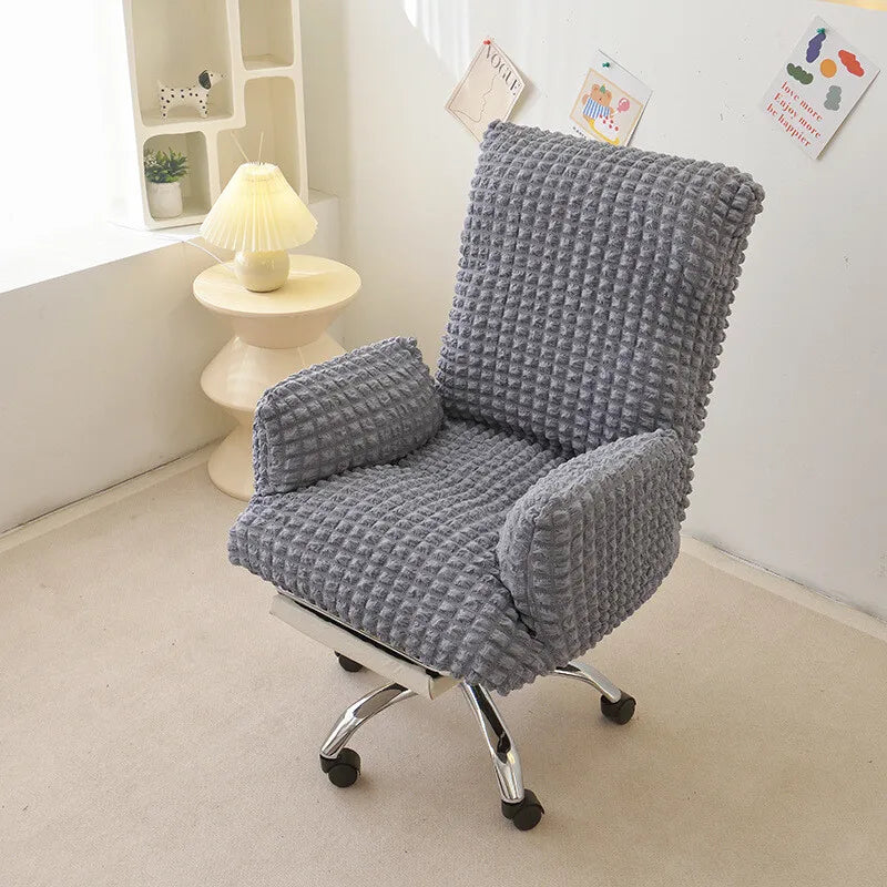 housse chaise tissée carreaux blanc cassé protection moderne mariage banquet
