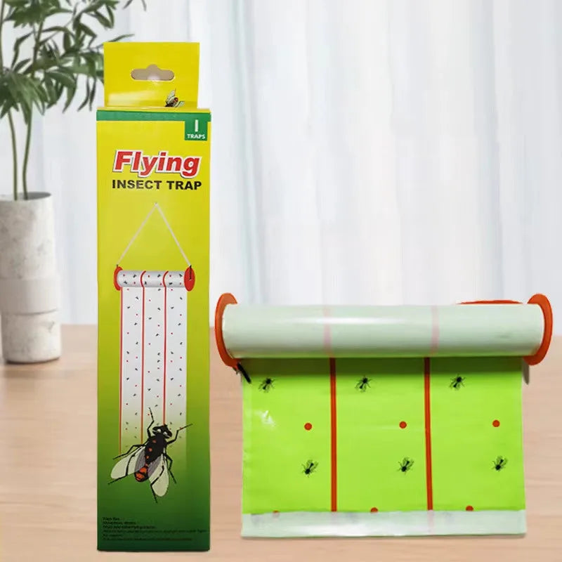 piège insectes collant jaune vert motifs points rouges utilitaire suspension arbres