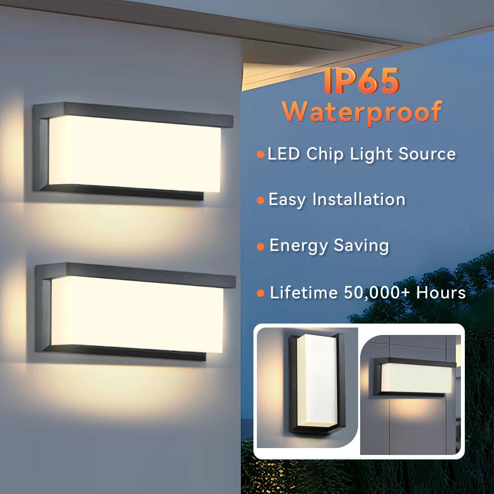 lampe murale led moderne noire 25w ip20 extérieure ac220v warm cold led jardin patio