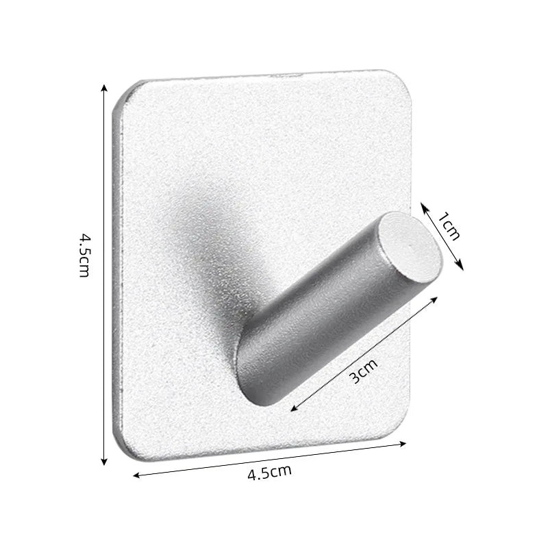 crochet mural adhésif moderne serviette robe salle bain cuisine porte douche aluminium