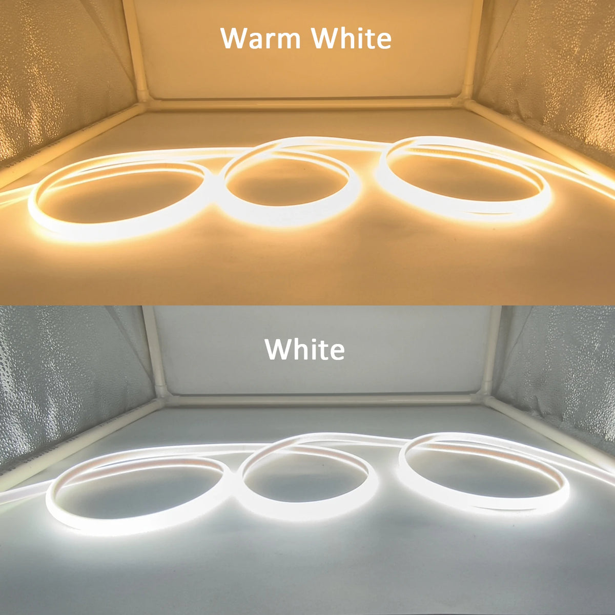 Comparaison des températures de couleur blanc chaud et blanc froid