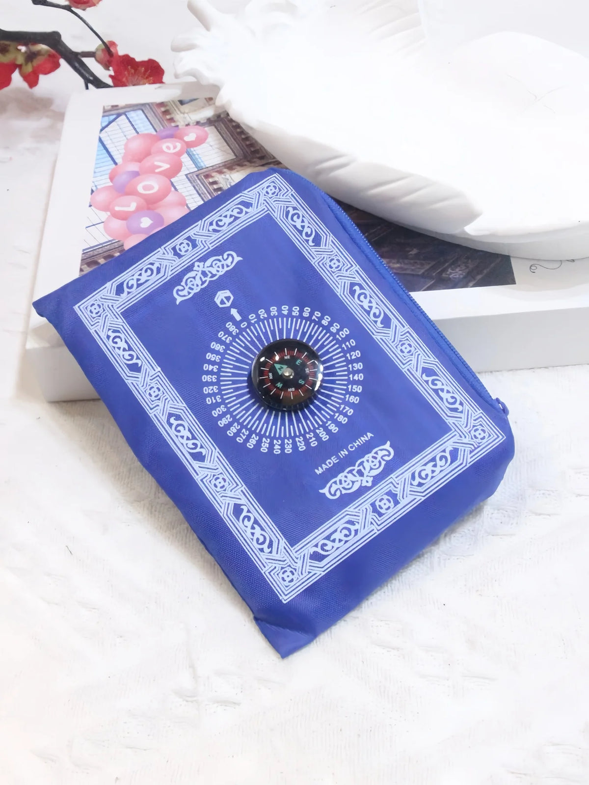 tapis prière imperméable flocage daim polyester voyage maison sac boussole ornements maroquiné zip
