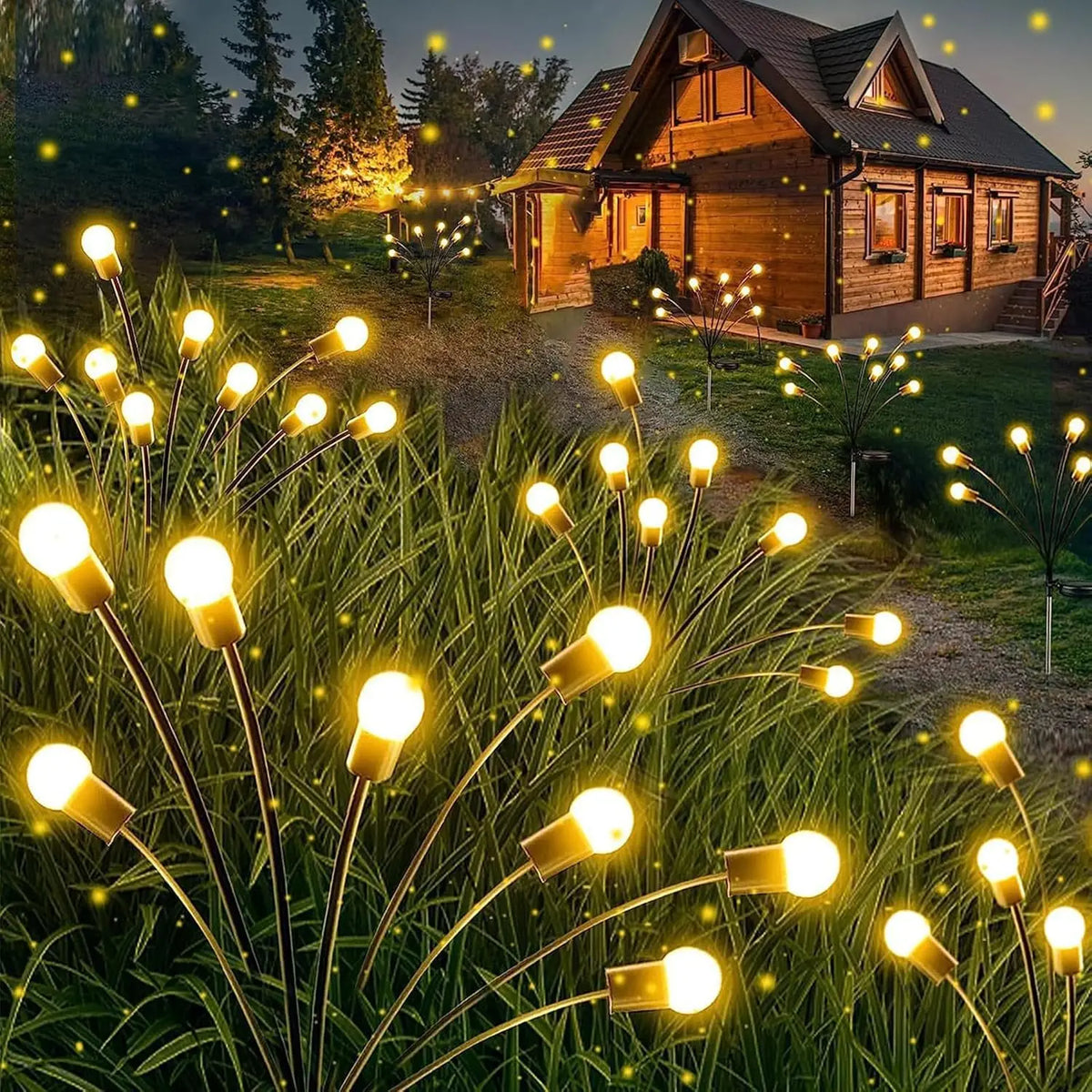 lumière solaire led moderne oscillante extérieure étanche multicolore filaments flexibles jardin
