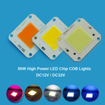 projecteur led 50w cob chip blanc orange bleu vert moderne