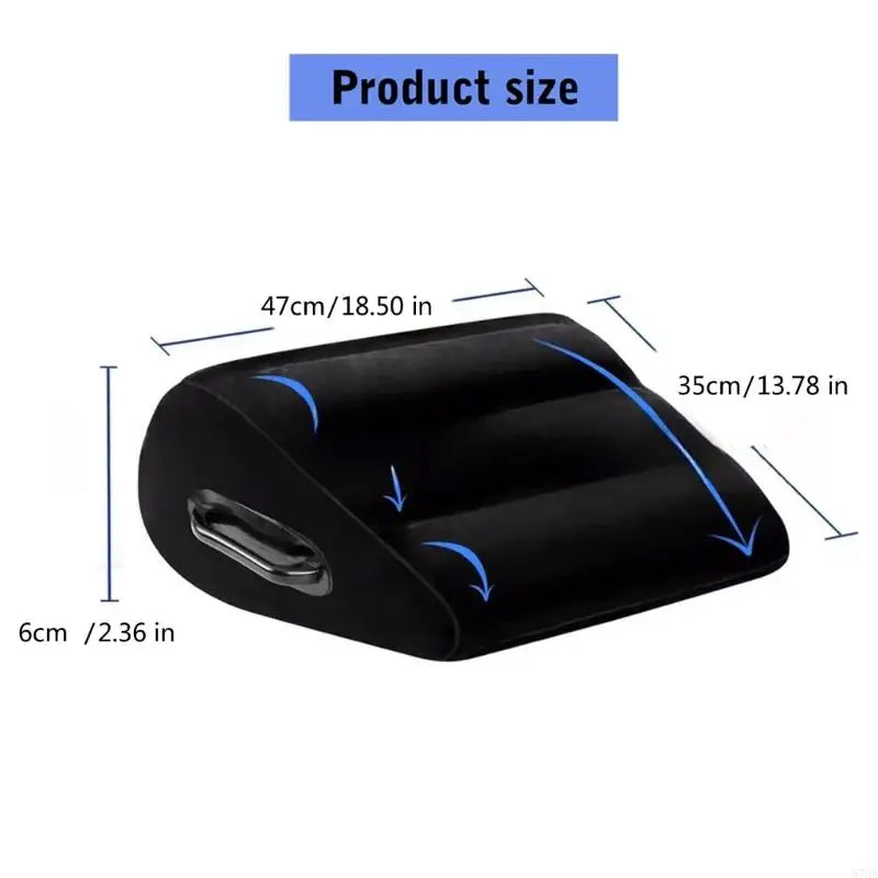 coussin ergonomique velours noir confortable lit adultes mousse pu polyester coton