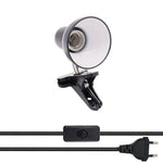 lampe table moderne pinces led rechargeable câble 150cm interrupteur blanc opacité rond conique