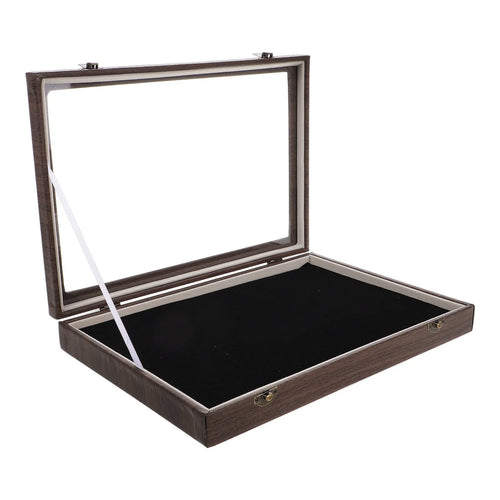 présentoir bijoux bois tapis noir grille dimensionnement medals badges pins collection portable classic