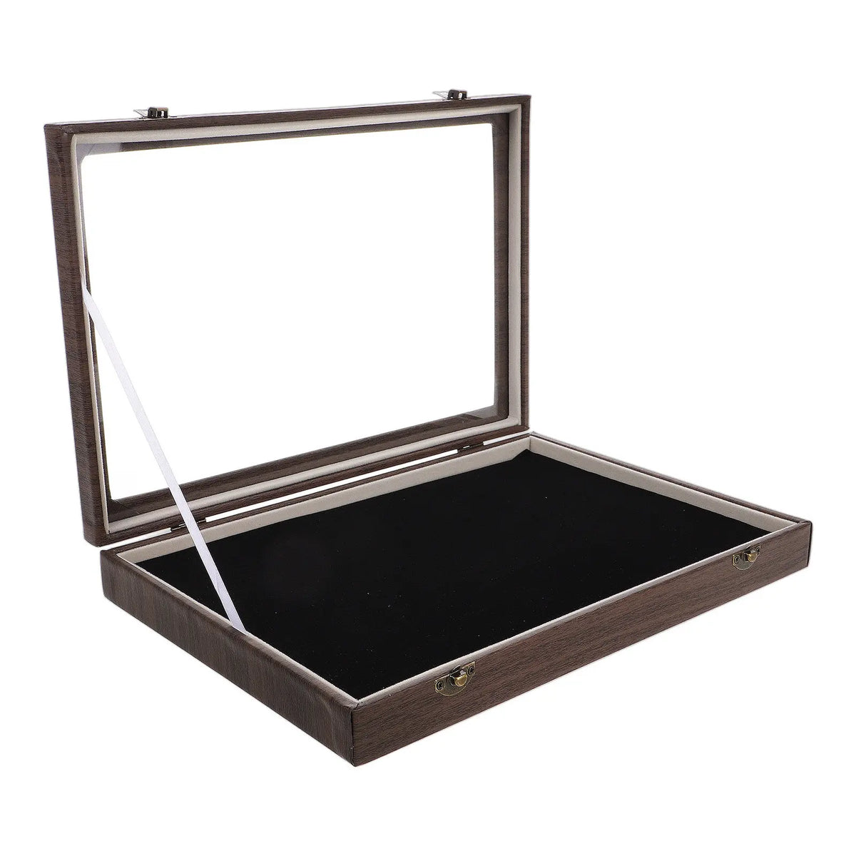 présentoir bijoux bois tapis noir grille dimensionnement medals badges pins collection portable classic