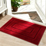 tapis bain antidérapant polyester durable moderne gris clair géométrique absorbant entrée salle bain