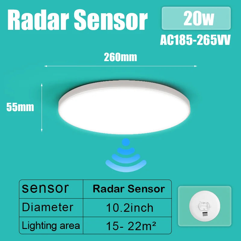 lampe détecteur mouvement blanc moderne 20w 30w 40w 15lumieres led