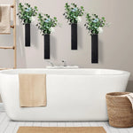 planteurs murals bois noirs modernes plantes intérieur extérieur minimaliste