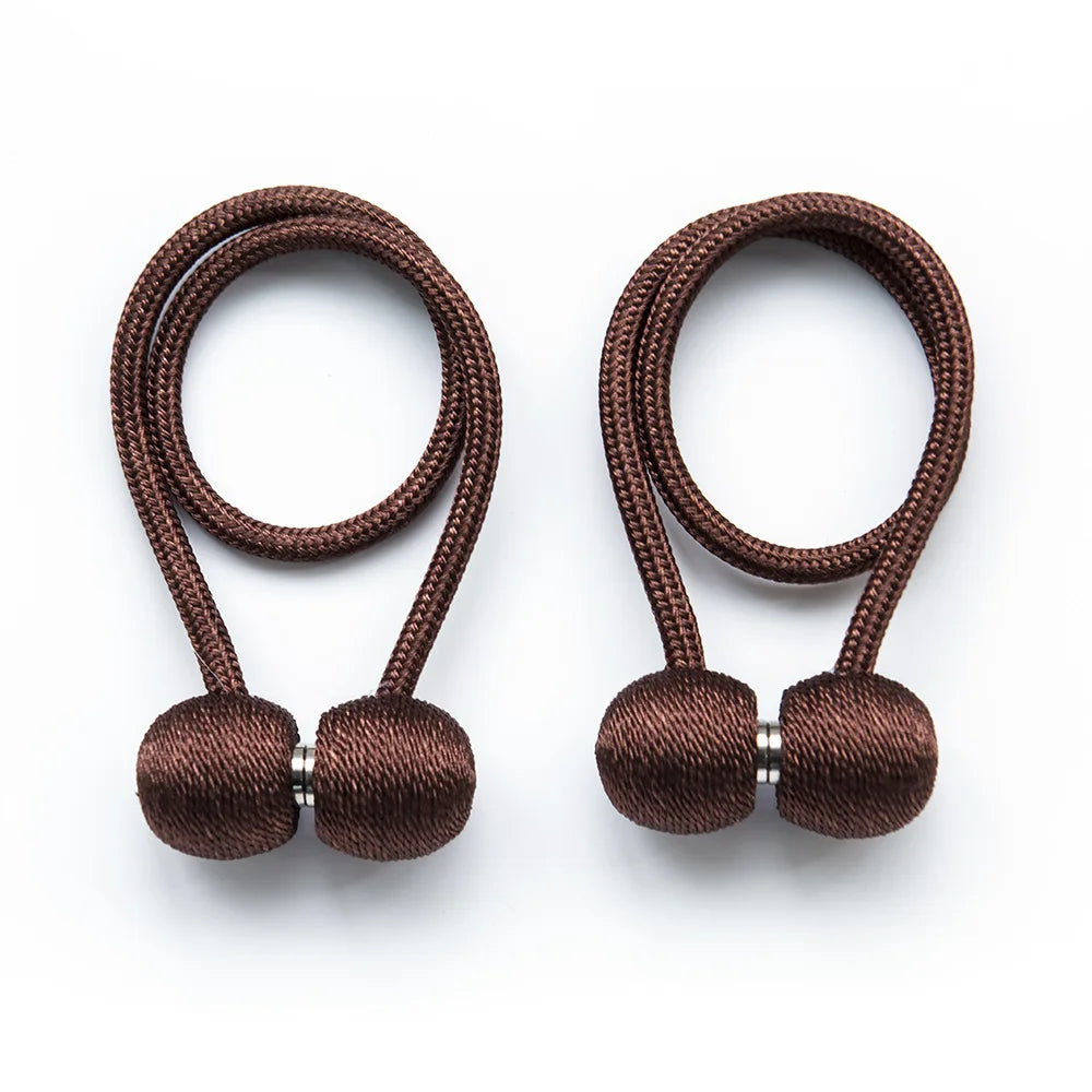 boucles rideaux moderne aimant puissant tissé opacité bleu rose marron attachement chambre salon cuisine