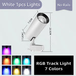 spot lumineux led rvb moderne noir toucher rail 220v flux lumineux variable certifié rohs