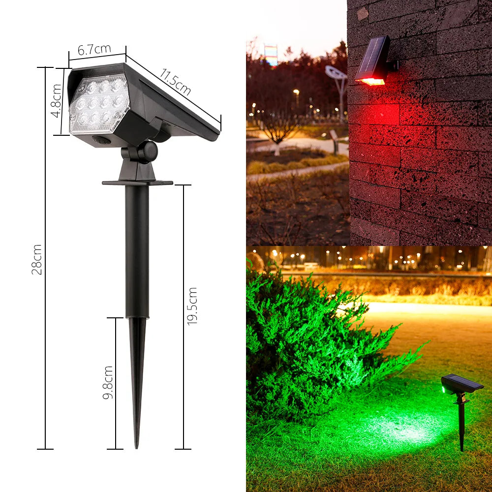 projecteur solaire extérieur led ip44 protection abs noir moderne piquet facile