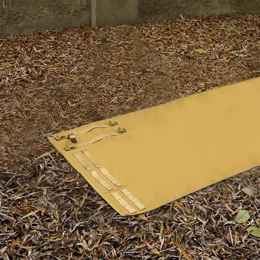 tapis sol pliable militaire tissu texturé sangles poignée tactique plein air camping