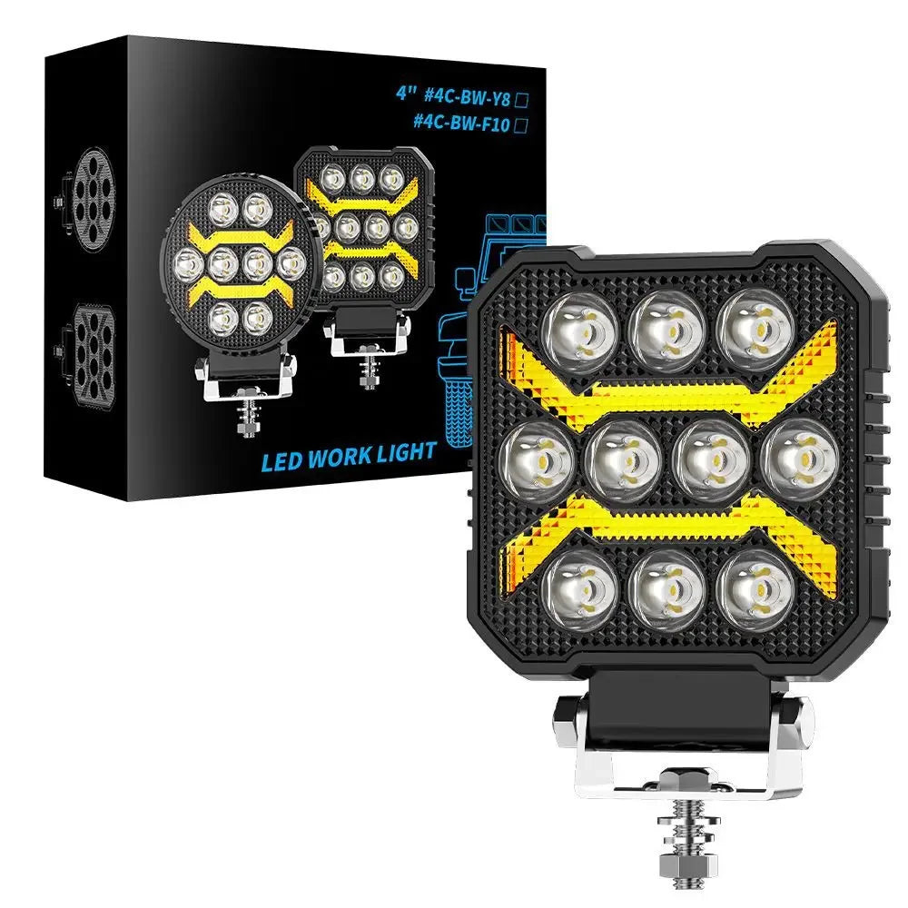 lampe led travail noir jaune 6000k ip68 15w 50000h 1500lm moderne robuste
