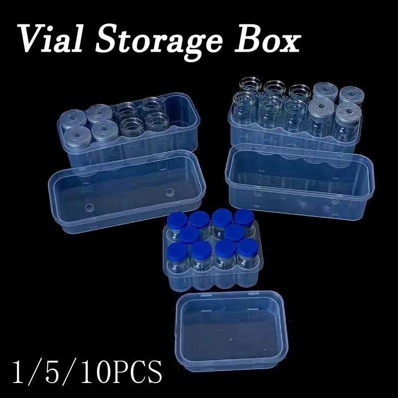 boite rangement transparente flacons tubes laboratoire plastique empilable organiseur pratique