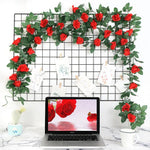 guirlande fleurs artificielles roses mixtes couleurs decoration intérieure romantique maison événements