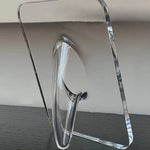 support mural vase transparent bord arrondi moderne adhésif vase intégré