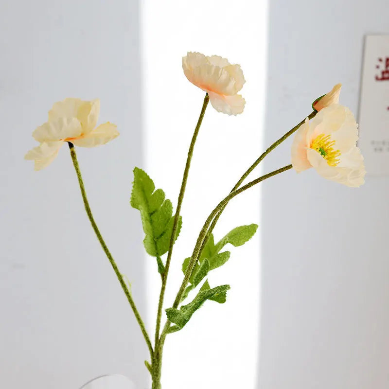 bouquet artificiel fleurs modernes rouge blanc bleu jaune vert feuilles vertes mariage anniversaire décoration