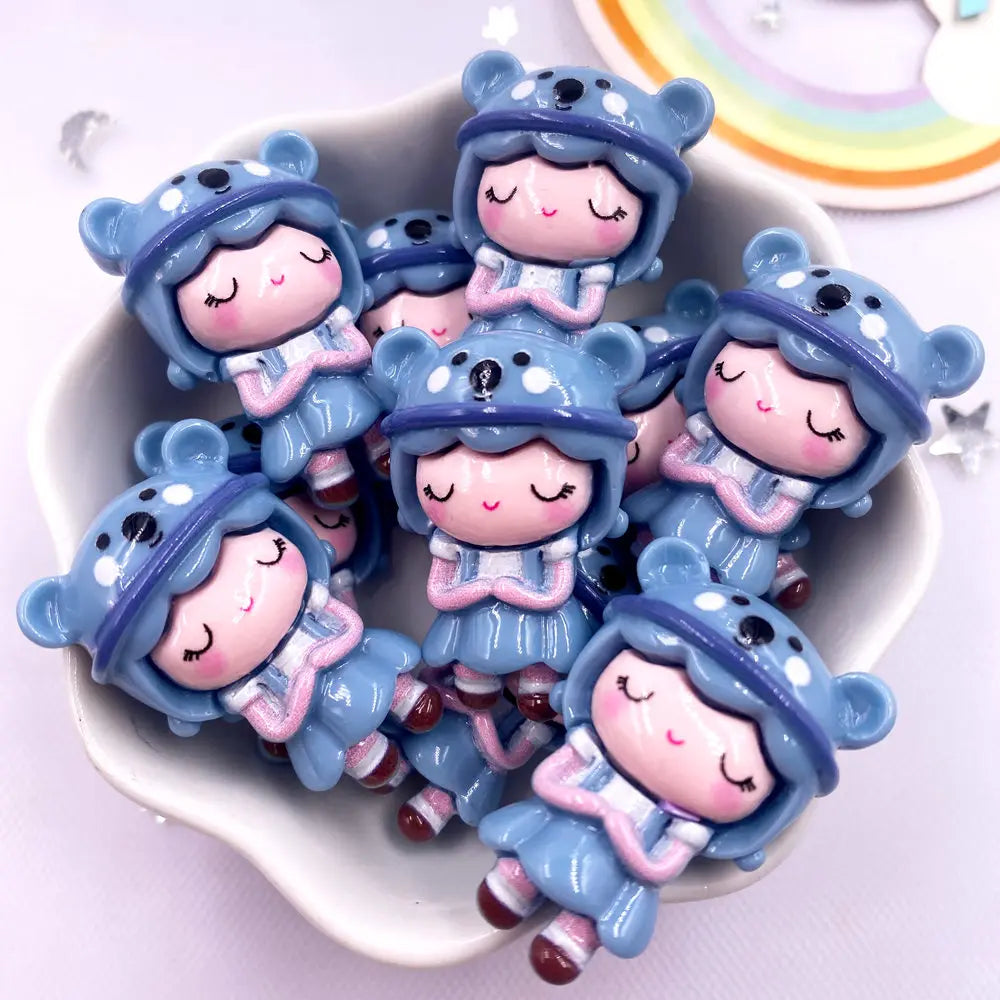 figurines animées colorées cartoon personnages accessoires coronnes chapeaux sacs ornement scrapbooking bricolage