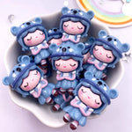 figurines animées colorées cartoon personnages accessoires coronnes chapeaux sacs ornement scrapbooking bricolage