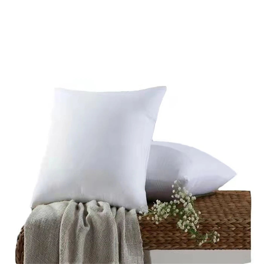 coussin carré blanc texture lisse moderne 45x45cm amovible lavable santé