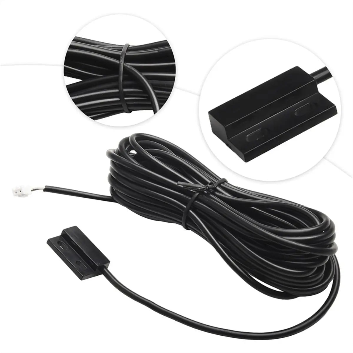 câble électrique moderne noir 5m détecteur magnétique fixations outil jardin