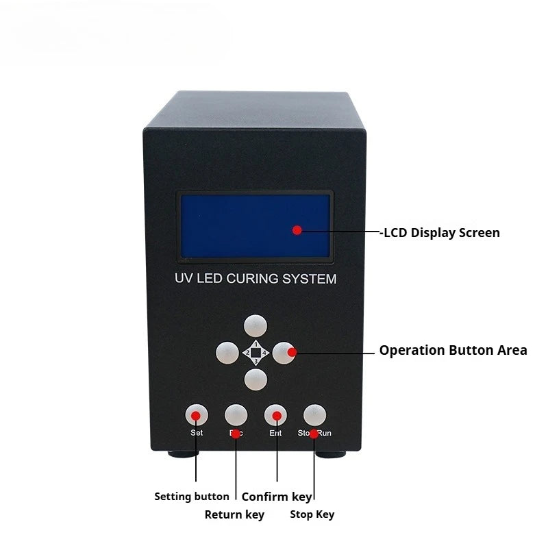 lampe polymérisation uv led professionnelle écran lcd adhésifs photosensibles machine noire