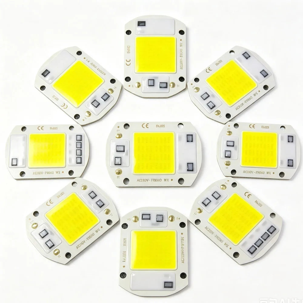plaque led cob blanc mat connecteurs électriques éclairage moderne bricolage intérieur maison