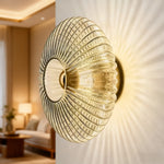 Lampe moderne dorée rayures horizontales élégante cuisine chambre coucher