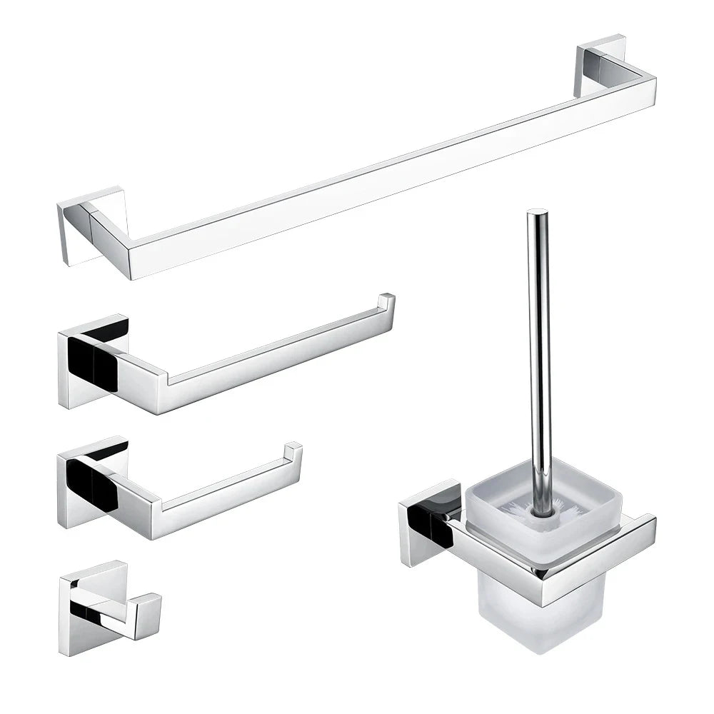porte serviettes chrome moderne porte savon porte telephone ensemble salle bain vis fixations métal