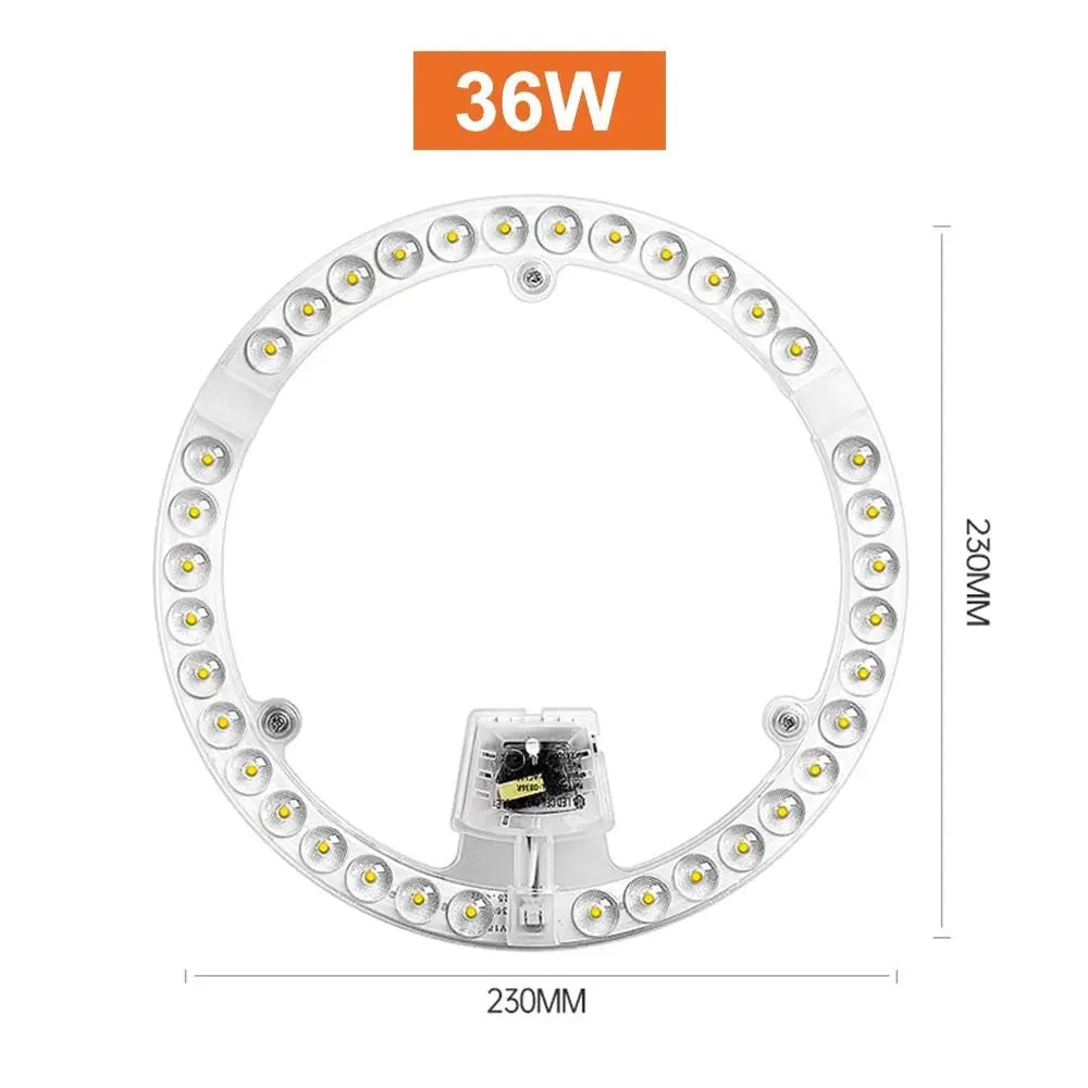 lampe led circulaire diodes adhésif moderne technologique blanc plafonnier facile chambre salon