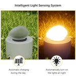 lampe solaire décoration extérieure led œuf pierre couleurs variées moderne minimaliste