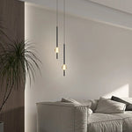 suspension lumineuse moderne motif géométrique noir acier inoxydable led 6000k 4000k 3000k